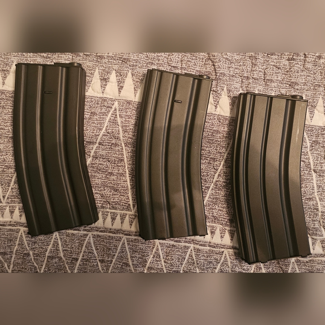 Black Metal Airsoft Rifle Magazines